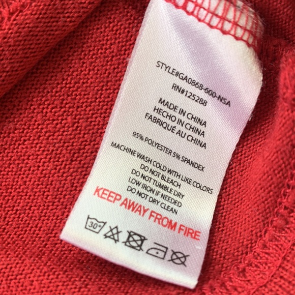 Rae Dunn Red Lightweight Sweater 8 Believe EUC Holiday Christmas - Picture 9 of 10